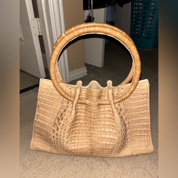 The Barfield Collection Handbag Tan Crocodile Tote Bag MSRP 2599.00 - Picture 13 of 14
